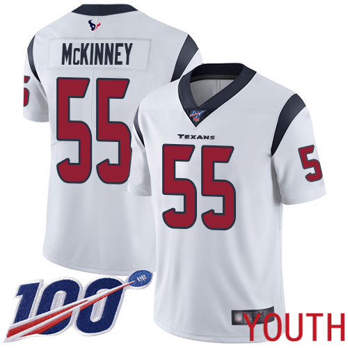 Houston Texans Limited White Youth Benardrick McKinney Road Jersey NFL Football 55 100th Season Vapor Untouchable